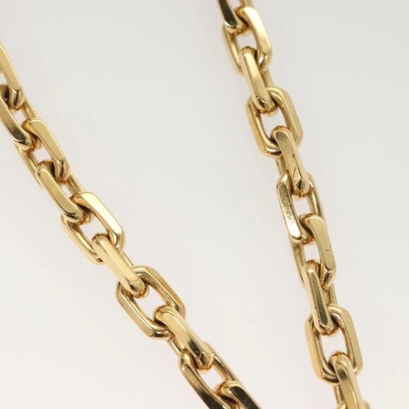 LOUIS VUITTON Necklace LV Edge Chain Cadena GP Necklace Gold - Picture 5 of 16